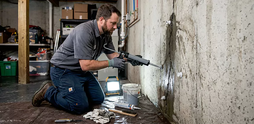Basement Leak Repair From Inside in Hesperia